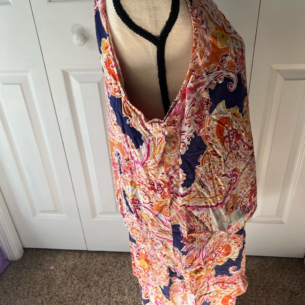 J. Jill Paisley Floral Tiered Dress Size XL - Picture 10 of 10